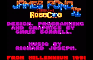 James Pond II - Codename RoboCod (Europe) (Budget - Kixx) title screen