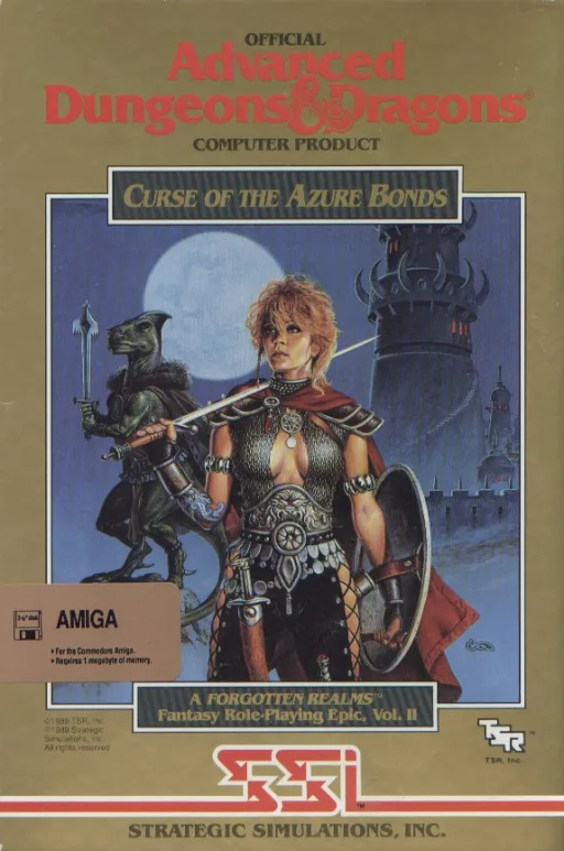 Advanced Dungeons & Dragons - Curse of the Azure Bonds - A Forgotten Realms Fantasy Role-Playing Epic, Vol.II cover art for Commodore Amiga