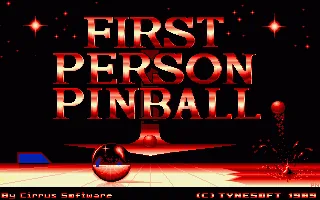 First Person Pinball title screen