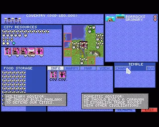 Civilization (Europe) (v855e.01) (AGA) screenshot