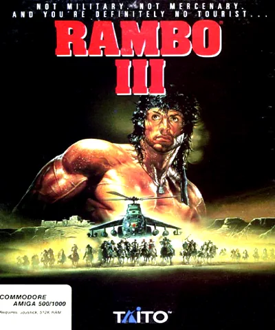 Rambo III (Europe) (Budget - The Hit Squad) cover art for Commodore Amiga