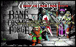 Wizardry - Bane of the Cosmic Forge title screen