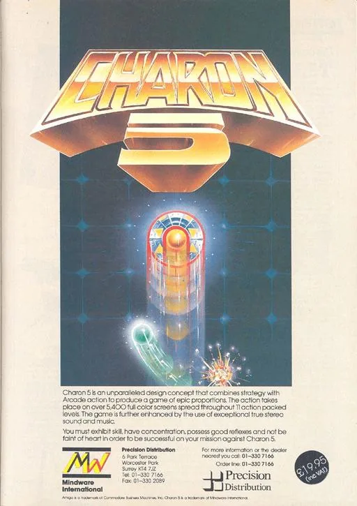 Charon 5 cover art for Commodore Amiga