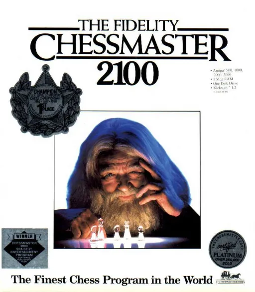 Chessmaster 2100 cover art for Commodore Amiga