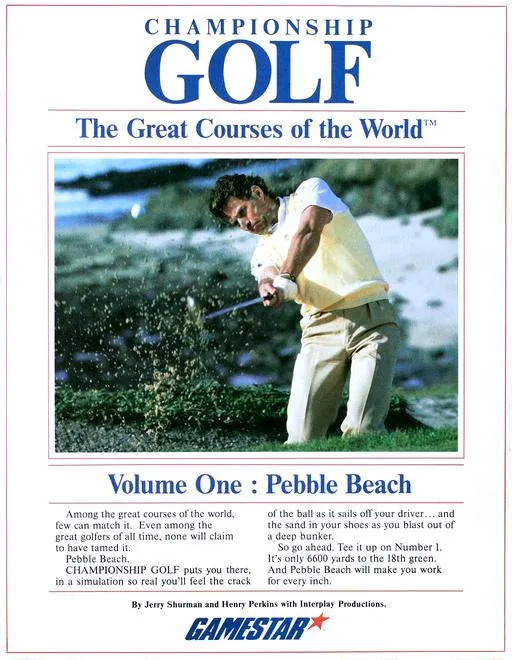 Championship Golf - The Great Courses of the World - Volume I - Pebble Beach cover art for Commodore Amiga