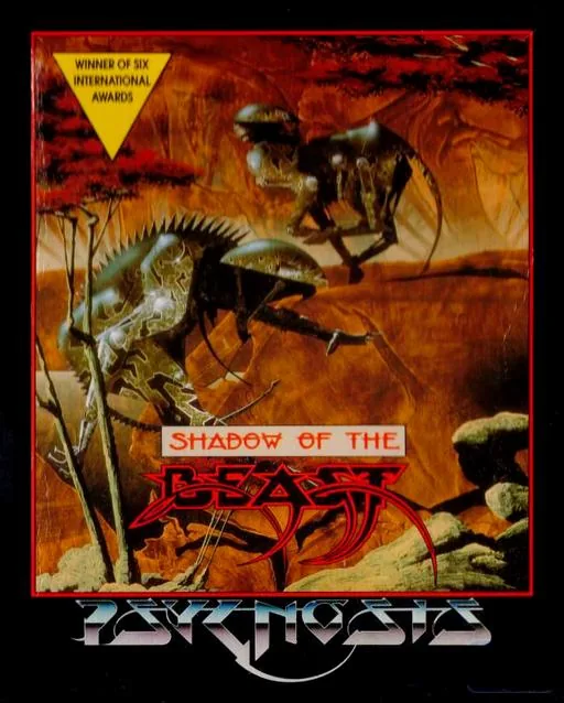 Shadow of the Beast + Blood Money cover art for Commodore Amiga