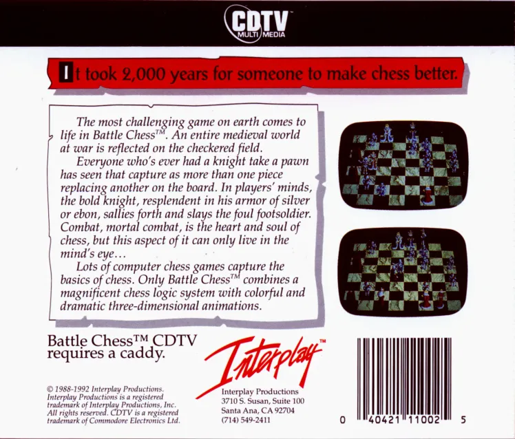 Battle Chess box back