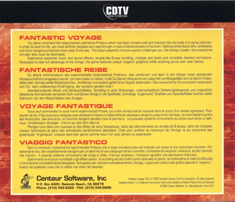 Fantastic Voyage box back