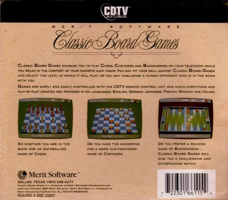 Classic Board Games box back