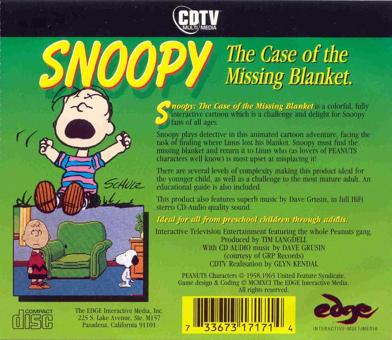 Snoopy: The Case of the Missing Blanket box back