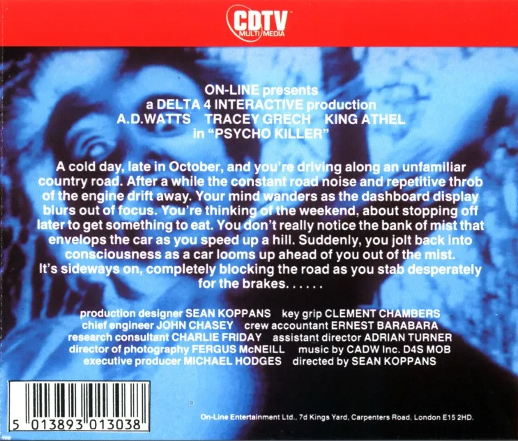 Psycho Killer box back
