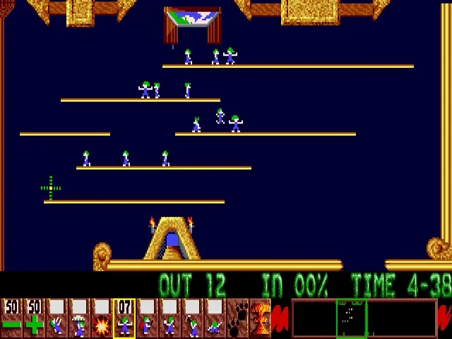 Backdrop artwork for Lemmings