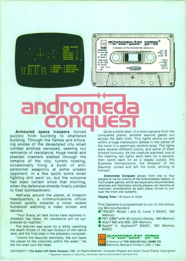 Andromeda Conquest box back