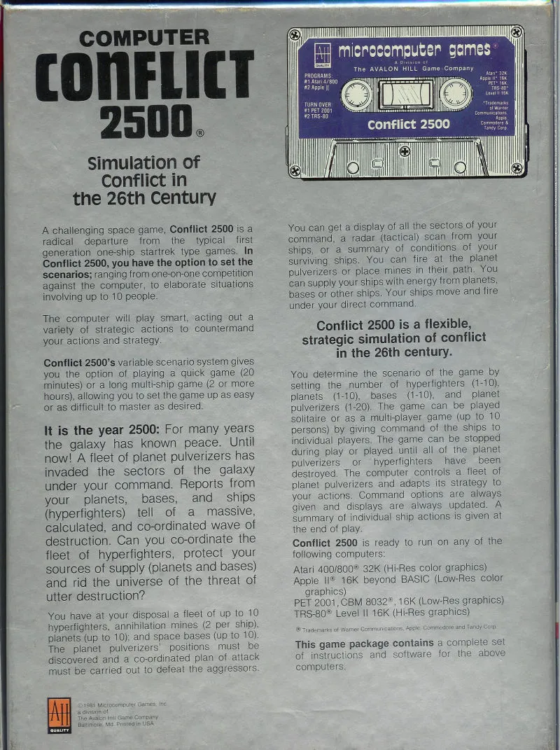 Conflict 2500 box back