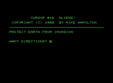 Backdrop artwork for Aliens!