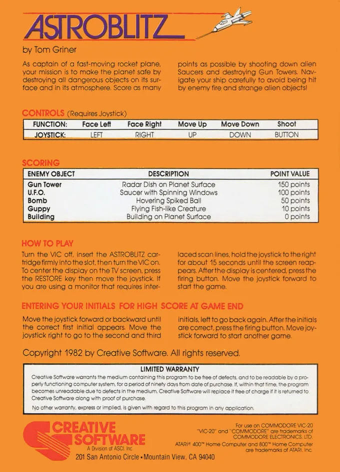 Astroblitz box back