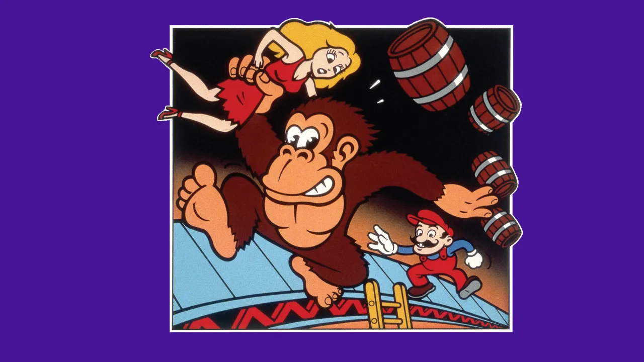 Backdrop artwork for Donkey Kong