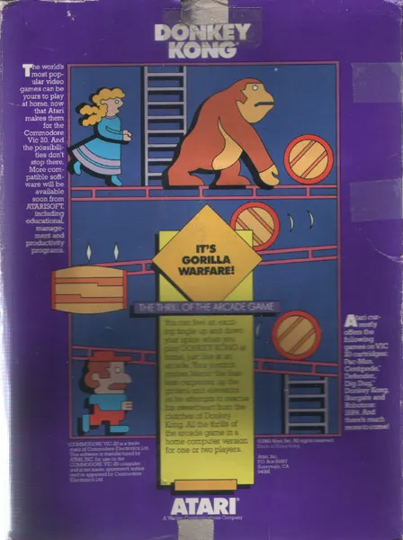 Donkey Kong box back