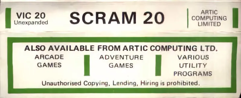 Scram 20 box back