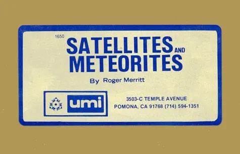 Satellites and Meteorites! cart