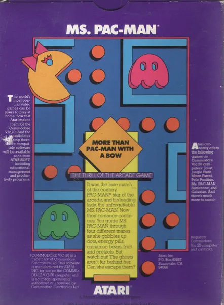 Ms. Pac-Man box back