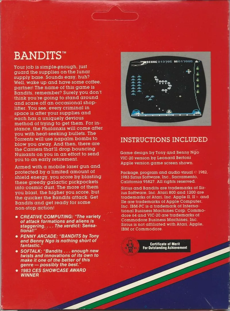 Bandits box back