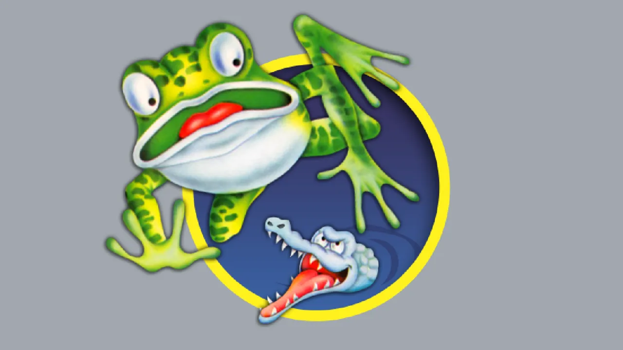 Backdrop artwork for Frogger