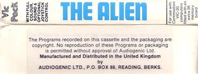 The Alien box back
