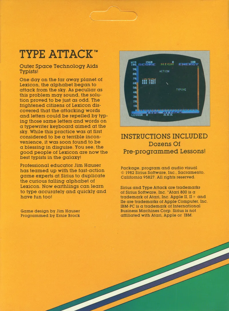 Type Attack box back