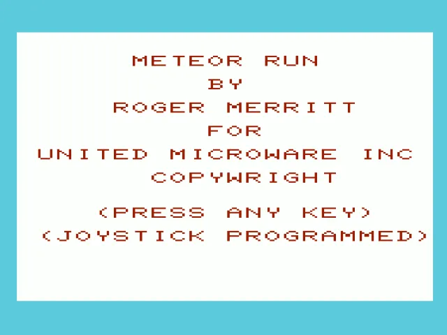 Meteor Run screenshot