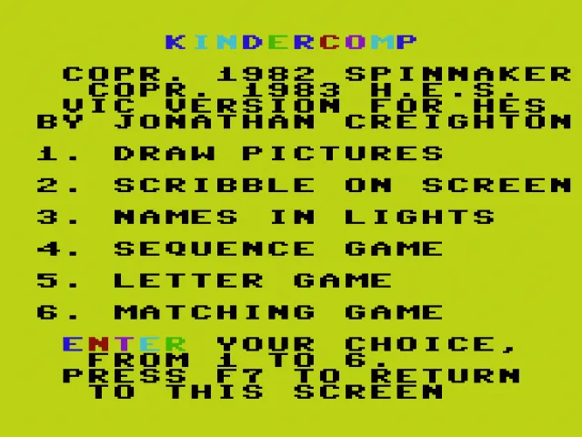 Kindercomp screenshot