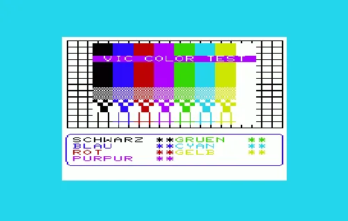 VIC Color Test title screen