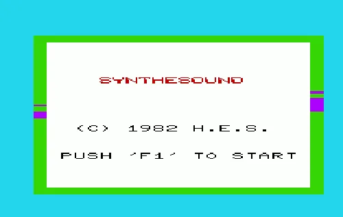 Synthesound title screen