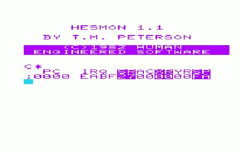 HesMon title screen