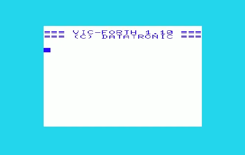 VIC Forth title screen