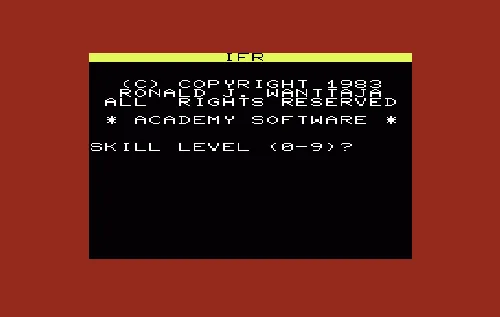 IFR (Flight Simulator) title screen