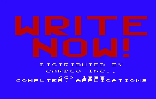 Write Now! (World) (SYS 41000) title screen