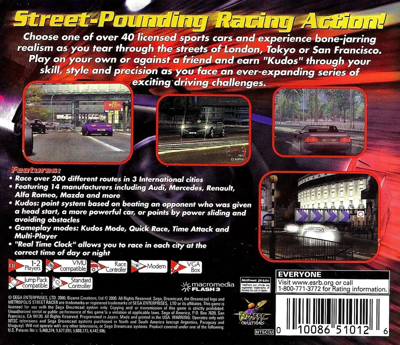 Metropolis Street Racer box back