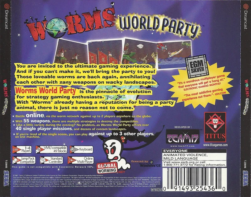 Worms: World Party box back
