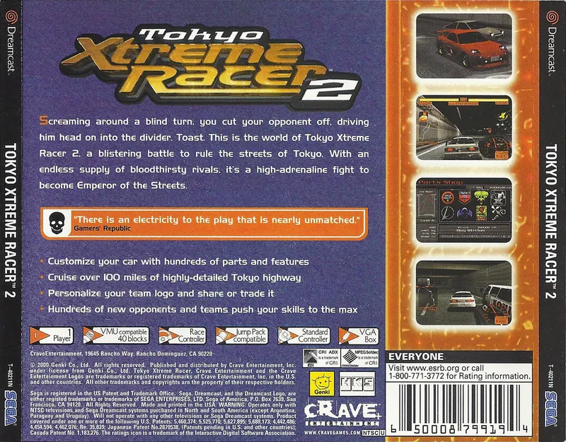Tokyo Xtreme Racer 2 box back