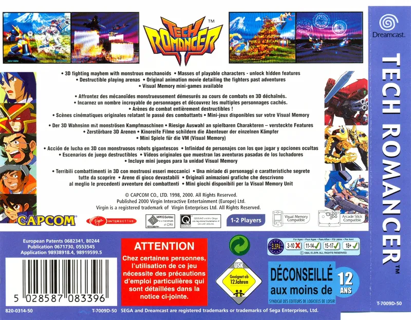 Tech Romancer box back