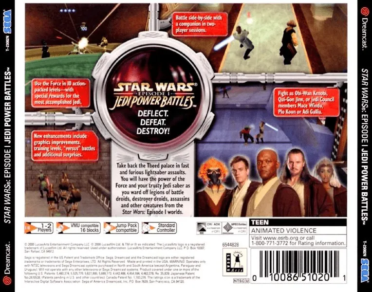 Star Wars: Episode I: Jedi Power Battles box back