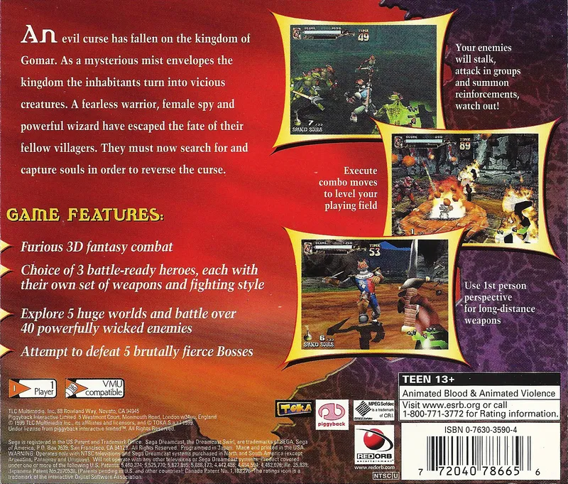 Soul Fighter box back