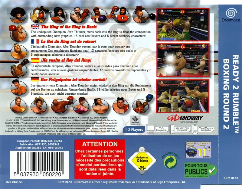 Ready 2 Rumble Boxing: Round 2 box back