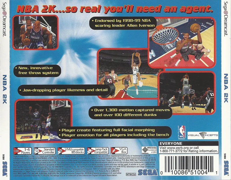 NBA 2K box back