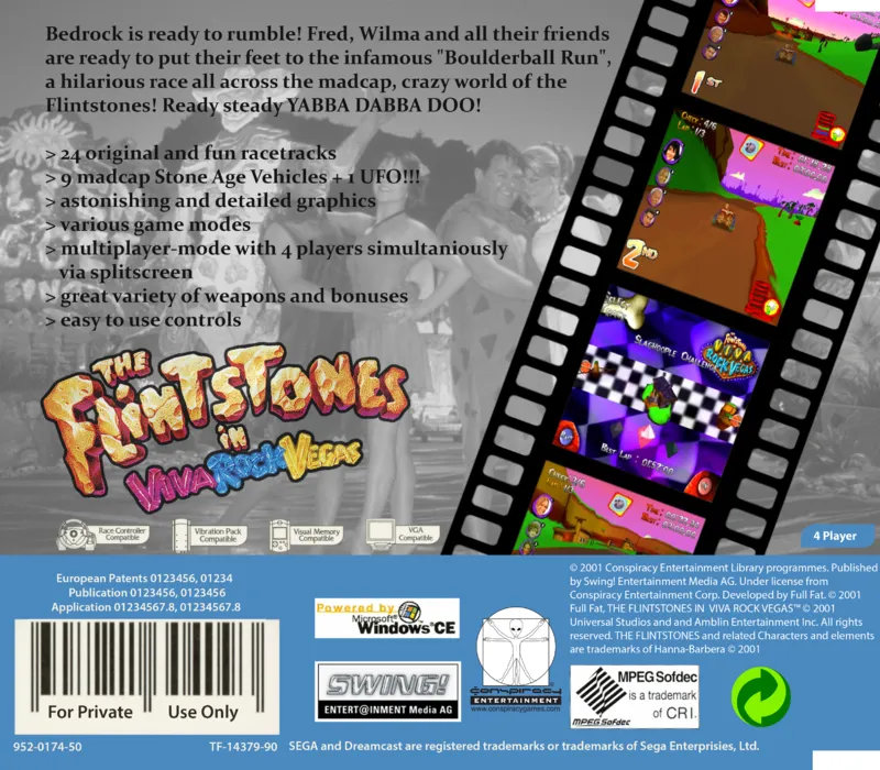 The Flintstones in Viva Rock Vegas box back