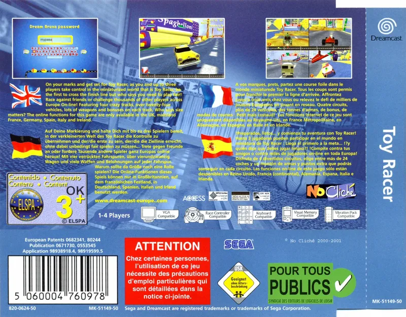 Toy Racer box back