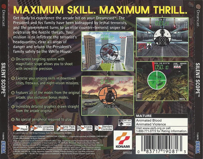 Silent Scope box back
