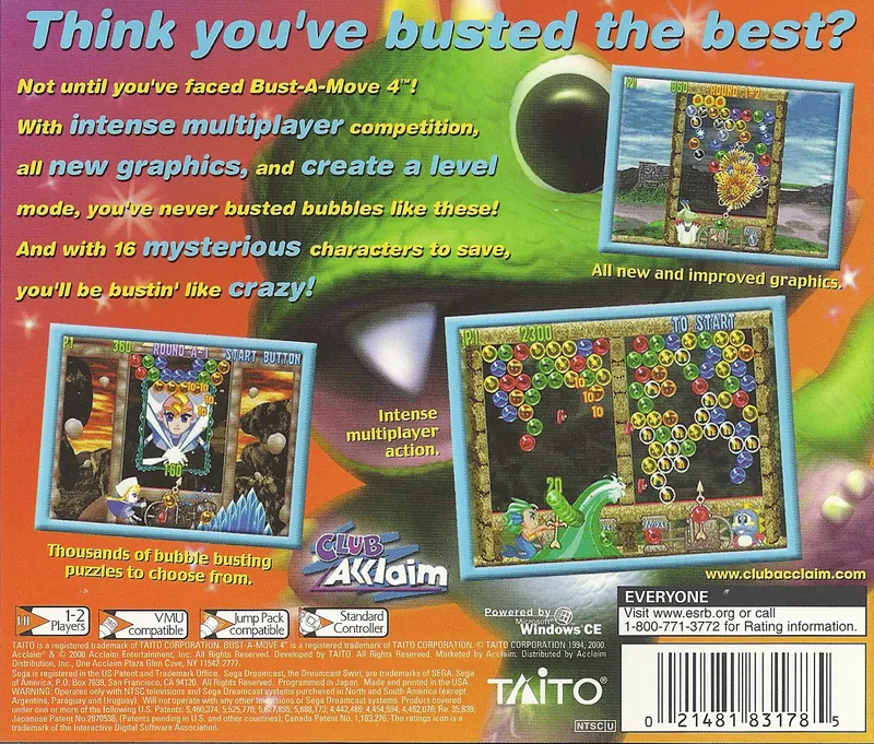 Bust-A-Move 4 box back