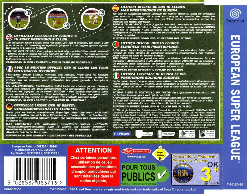 European Super League box back